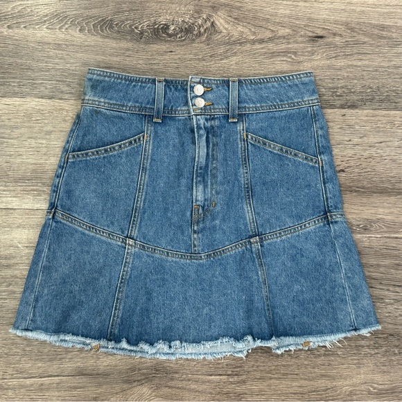 Veronica Beard Dresses & Skirts - NWT Veronica Beard Blue Lavelle Ruffle Denim Skirt Size 6